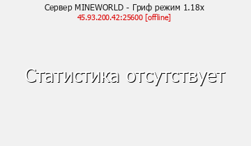 Сервер Minecraft MINEWORLD - Гриф режим 1.18x