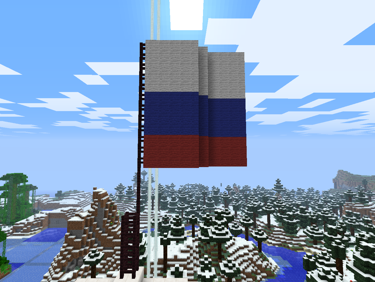 российский флаг в майнкрафте #2